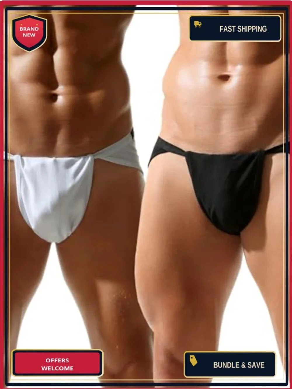 Mens Cotton Loincloth Briefs Adjustable Drawstring Sexy Underwear Sleepwear